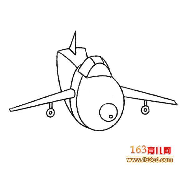 幼儿飞机简笔画:卡通飞机4-简笔画网