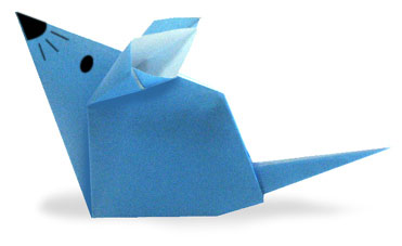 幼儿折纸图解：小老鼠（日本）