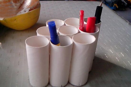 废纸筒手工DIY一个笔筒图解教程