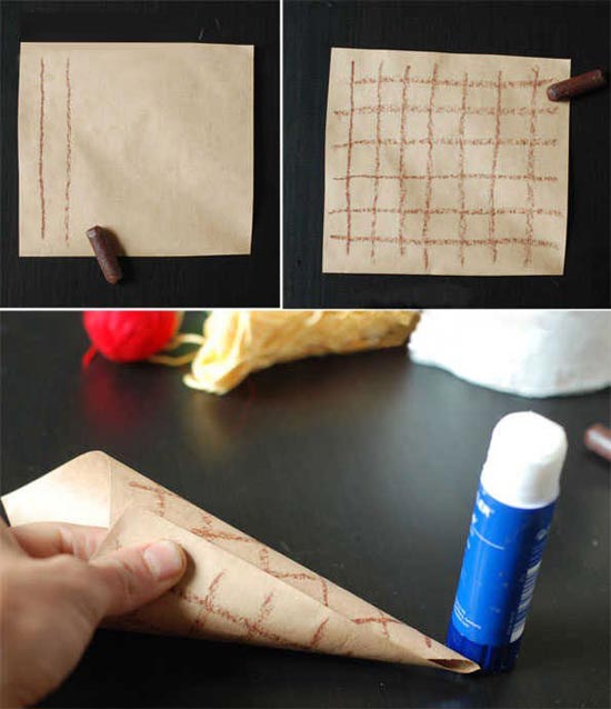 幼儿手工：用纸巾制作一个冰淇淋教程